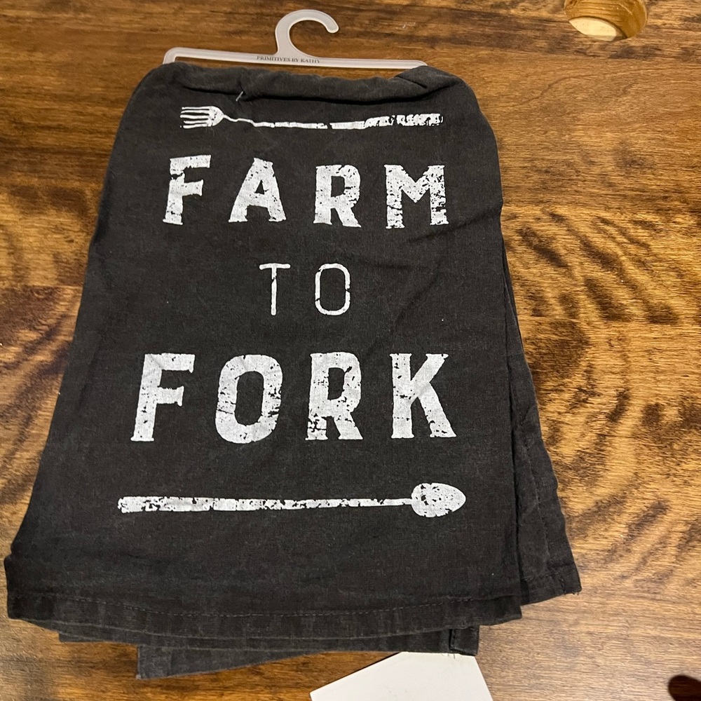 LAST ONE farm to fork tea towel